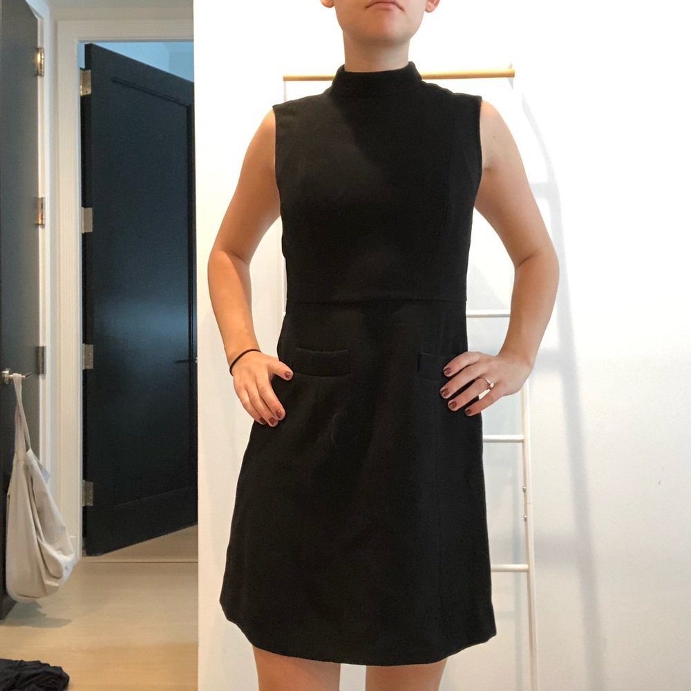 RACHEL ZOE Mock Neck Dress in Black